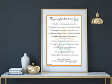 Load image into Gallery viewer, Montessori Affirmations Poster - &quot;The Principles Close to Our Heart&quot;