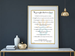 Montessori Affirmations Poster - "The Principles Close to Our Heart"